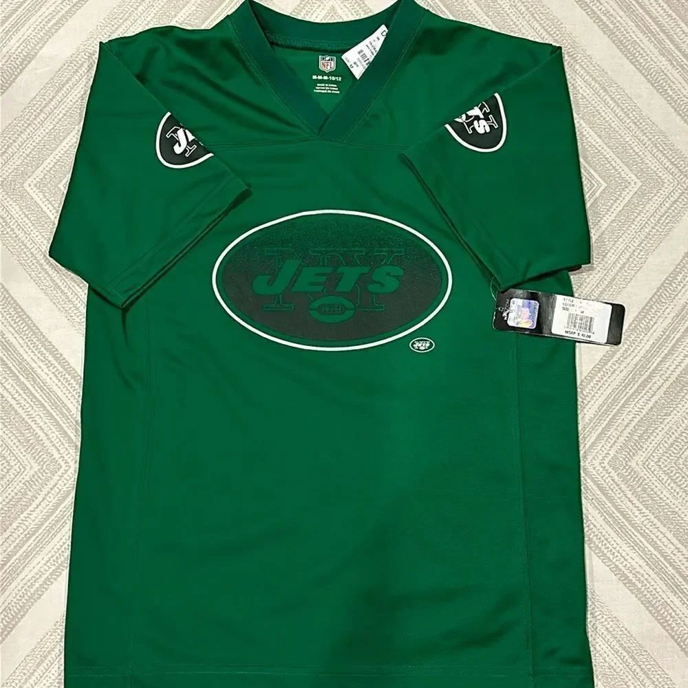 NFL Team Apparel Boys Green Jets Jersey